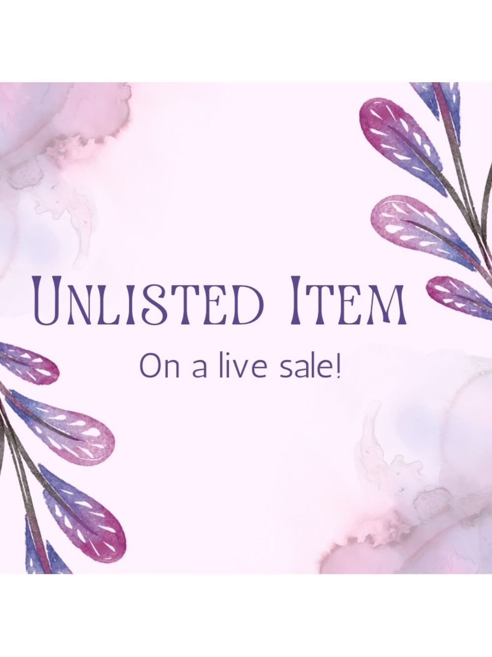 Unlisted Item for Live Sale-Sold as is!